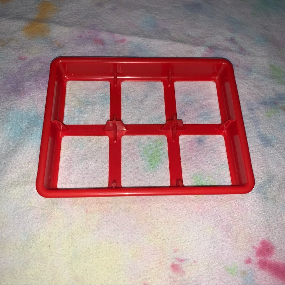2005 Memory Card Game Replacement Piece Red Tray
